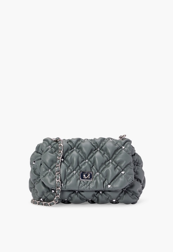 Stud Quilted Crossbody