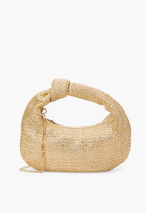 Knotted Woven Zippered Crossbody