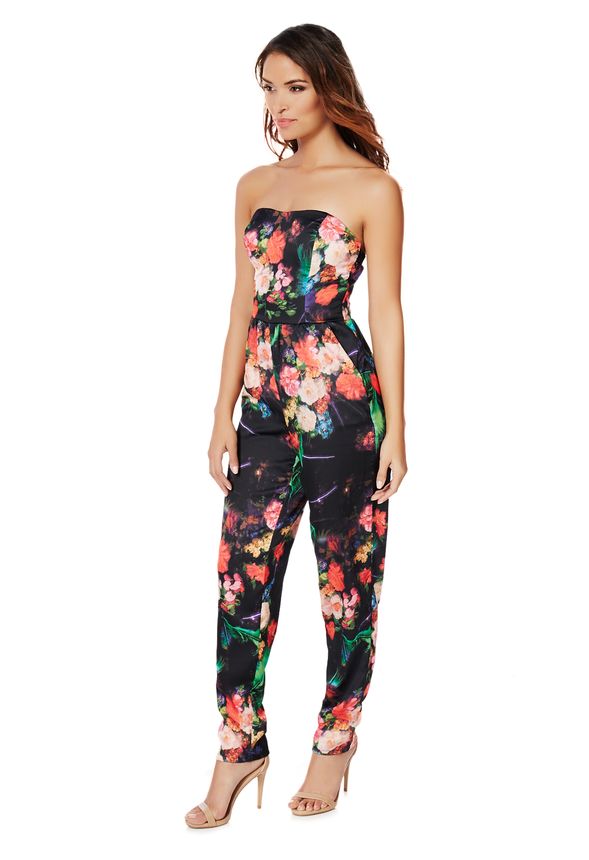 Strapless Jumpsuit in Multi - Get great deals at JustFab