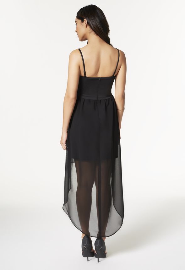 Bustier High Low Dress in Black - Get great deals at JustFab