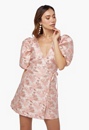 Brocade Party Wrap Dress