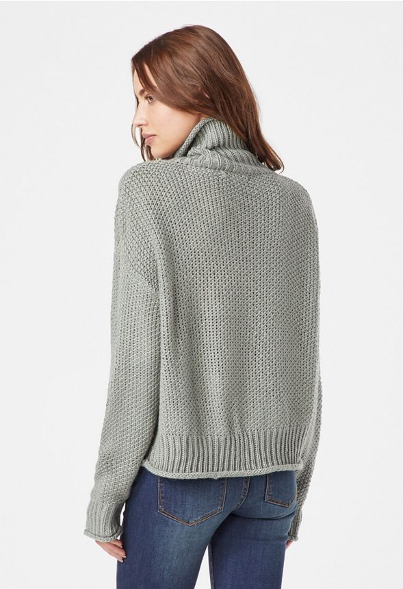 Cozy Turtle Neck Sweater in Sage - Get great deals at JustFab