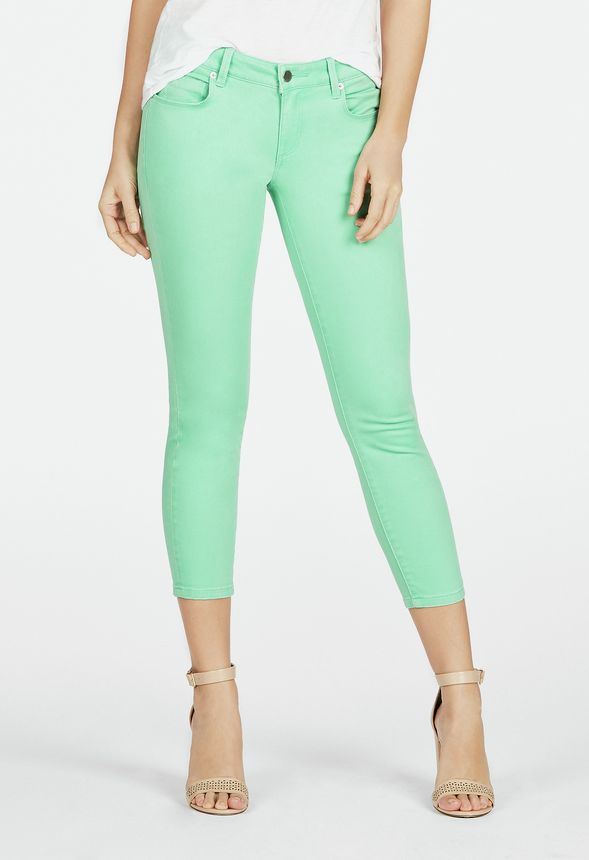 Cool Crop Jeans in Mineral Green - Get great deals at JustFab