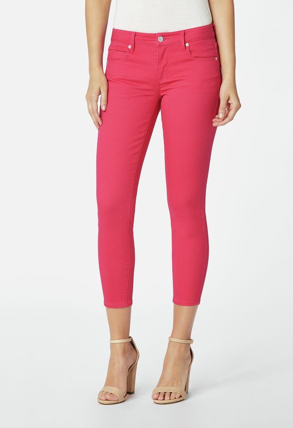 Cool Crop Jeans in Bright Rose - Get great deals at JustFab