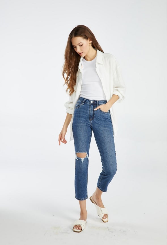 Charlie High Rise Slim Cropped Jeans