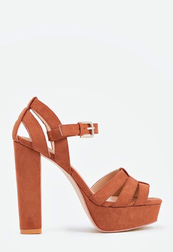 cognac sandal heels