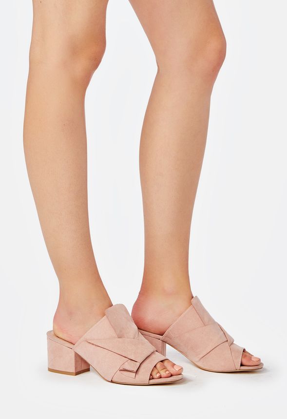 Minna Heeled Mule in Blush Get great deals at JustFab