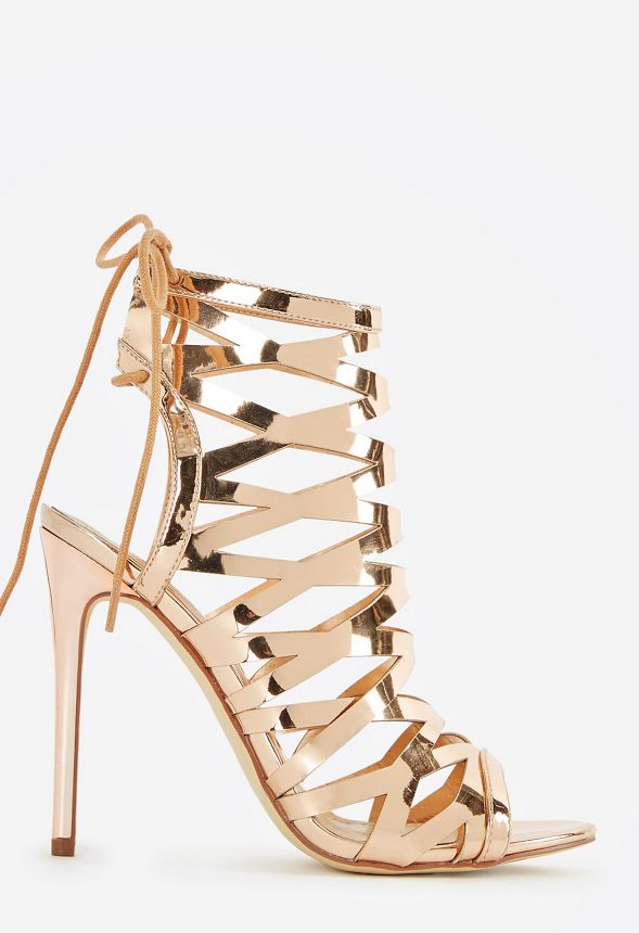Persa Lace Back Cage Heel