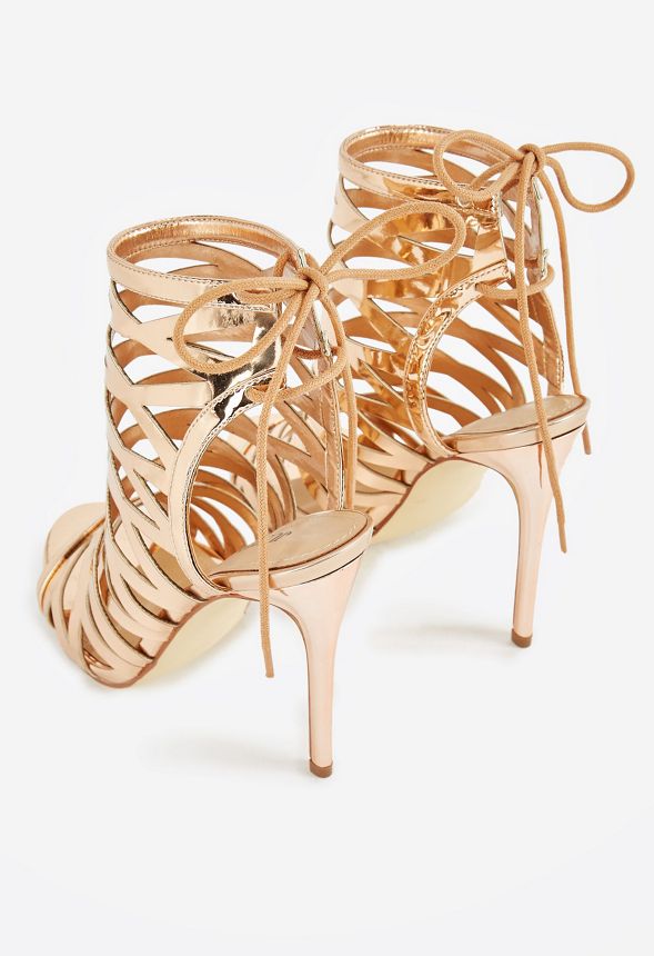 Persa Lace Back Cage Heel