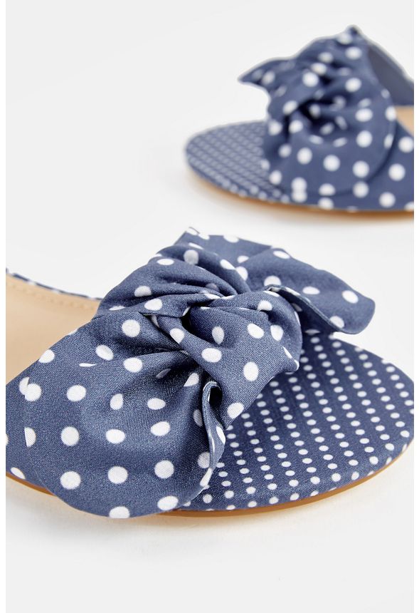 Etna Bow Top Slip-On Mule in BLUE/WHITE - Get great deals at JustFab