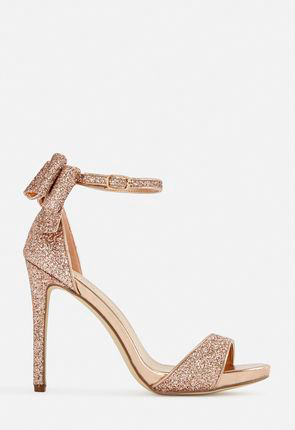 rose gold bow heels