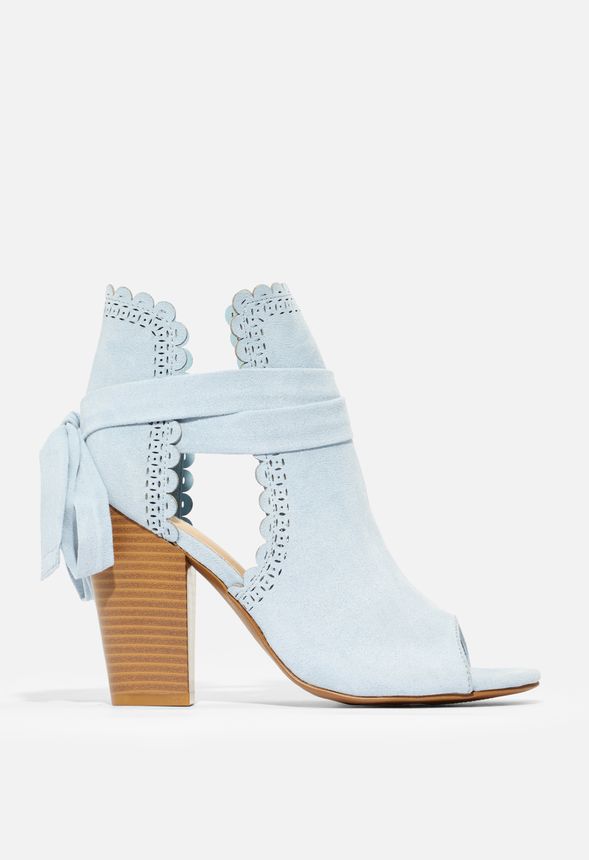 just for fun scalloped open toe bootie