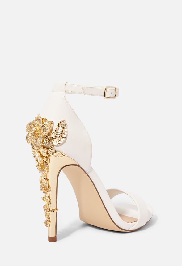 Marai Embelished Heeled Sandal in White - Get great deals at JustFab