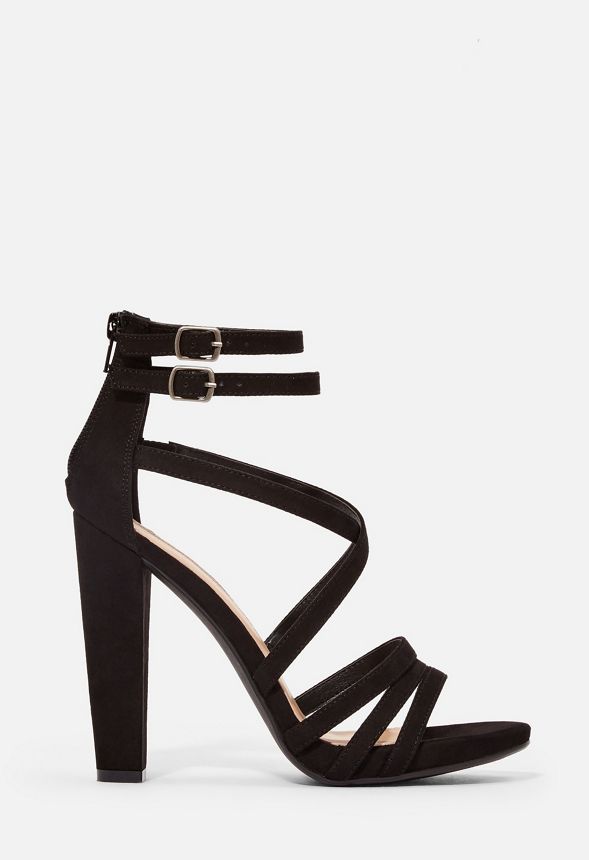 Rising Up Strappy Heeled Sandal in Black - Get great deals at JustFab