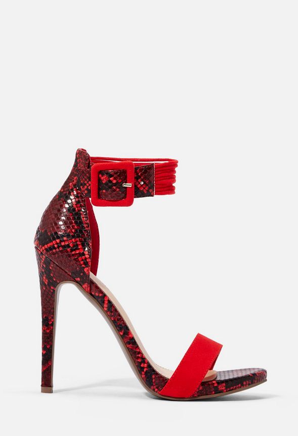 Yvonne Heeled Sandal in Red - Get great deals at JustFab