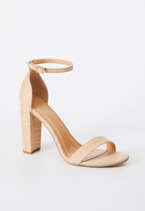 Lorelai Block Heeled Sandal in Light Brown - Get great deals at JustFab