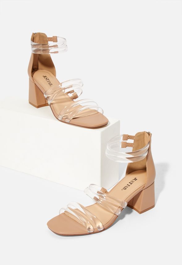 justfab clear heels