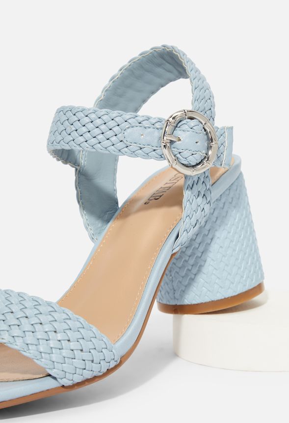 Claim To Fame Heeled Sandal in Light Blue - Get great deals at JustFab