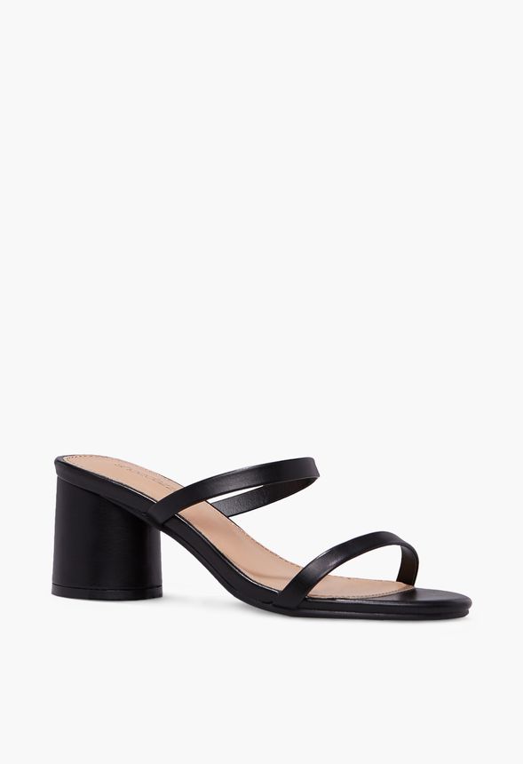 Thyra Two Strap Mule in Black - Get great deals at JustFab