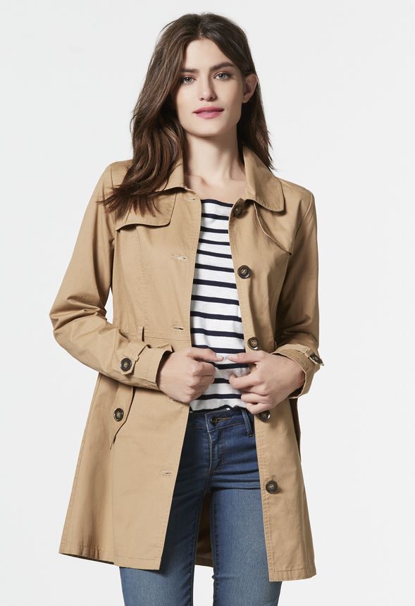 Classic Trench in Khaki - Get great deals at JustFab