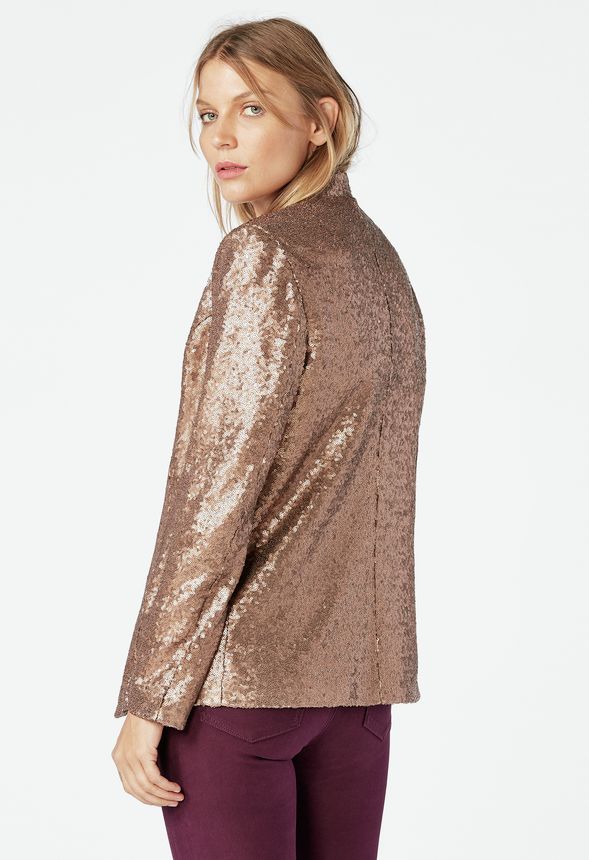 sequin tie blazer