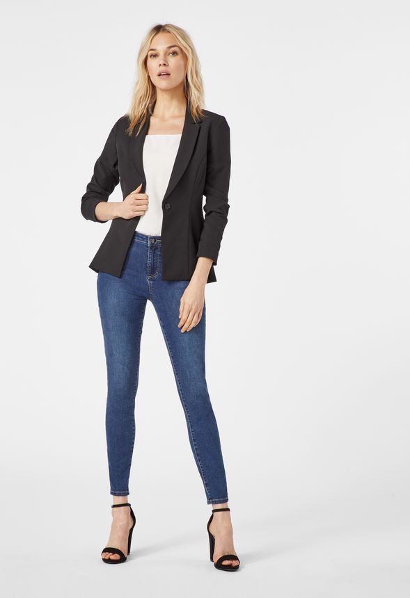 Modern Blazer in Black - Get great deals at JustFab