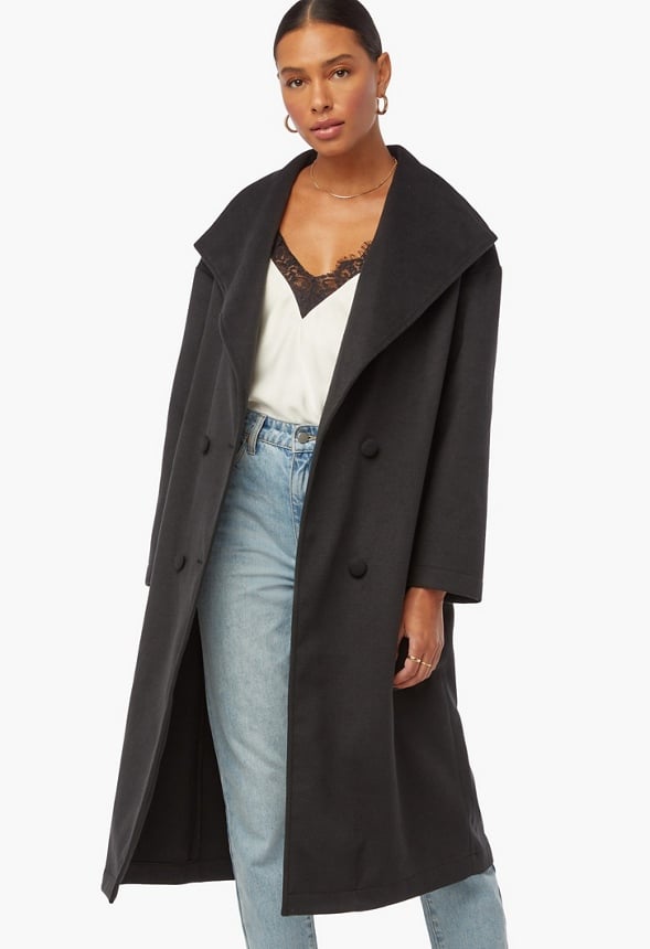 plus size cocoon coat