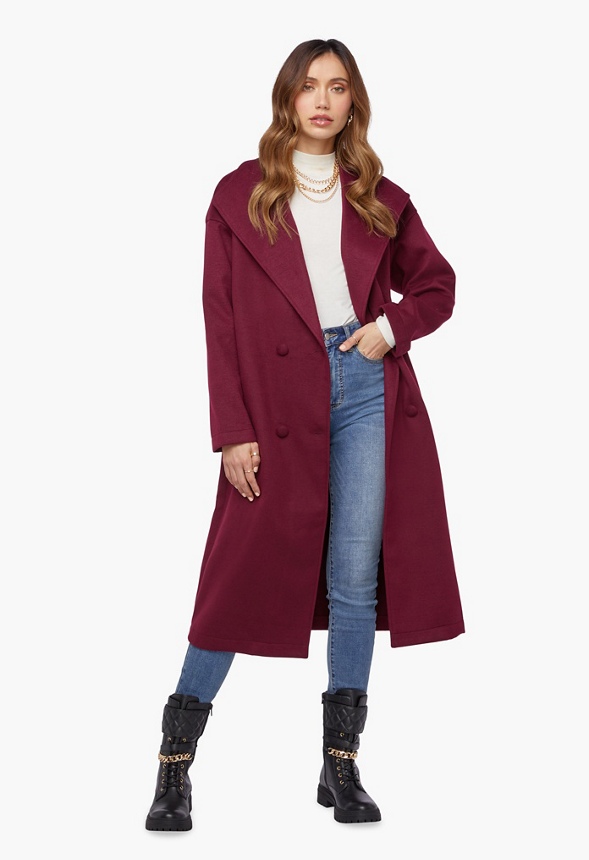 Drape Front Coat