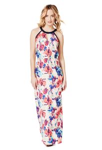 Keyhole Maxi in Navy/Multi - Get great deals at JustFab