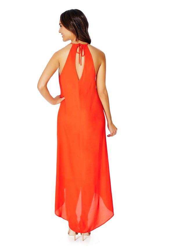 Front Cutout Maxi Dress in Coral - Get great deals at JustFab