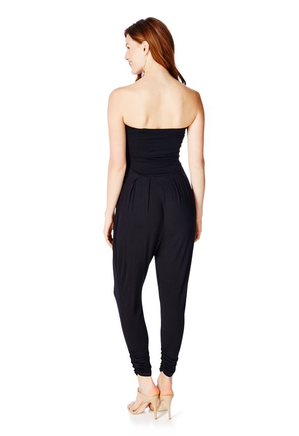 Strapless Knit Jumper in Black - Get great deals at JustFab