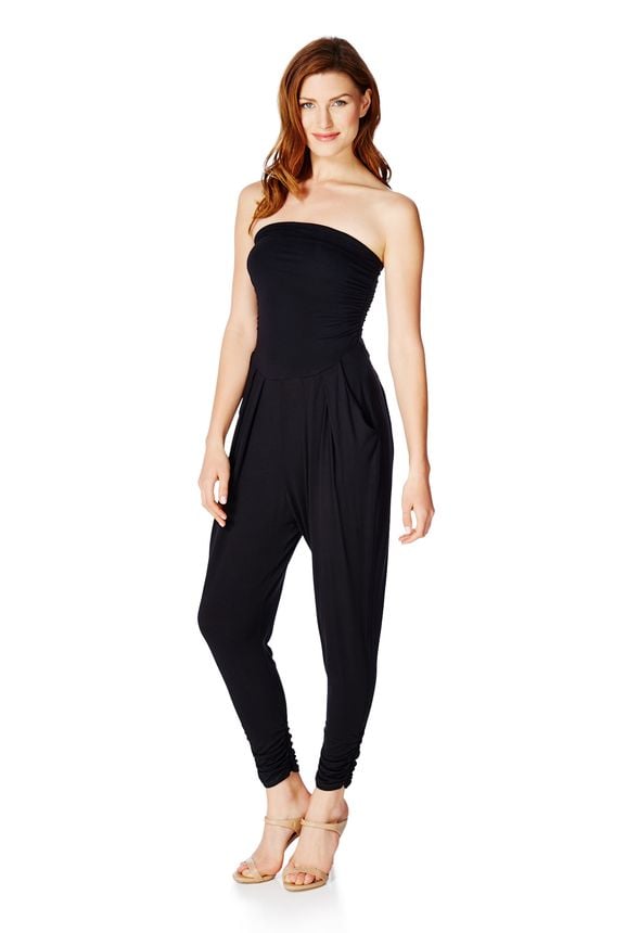 Strapless Knit Jumper in Black - Get great deals at JustFab