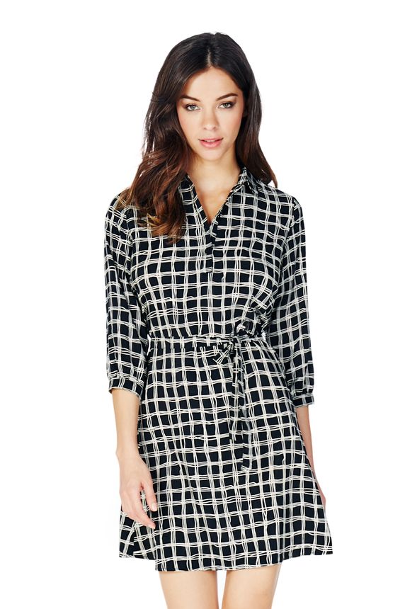 Belted Shirt Dress in Belted Shirt Dress - Get great deals at JustFab