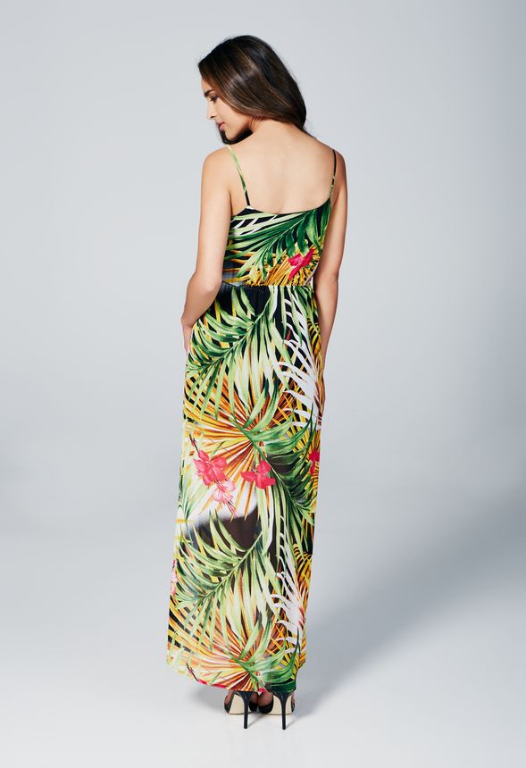Crossover High Slit Maxi in Multi - Get great deals at JustFab
