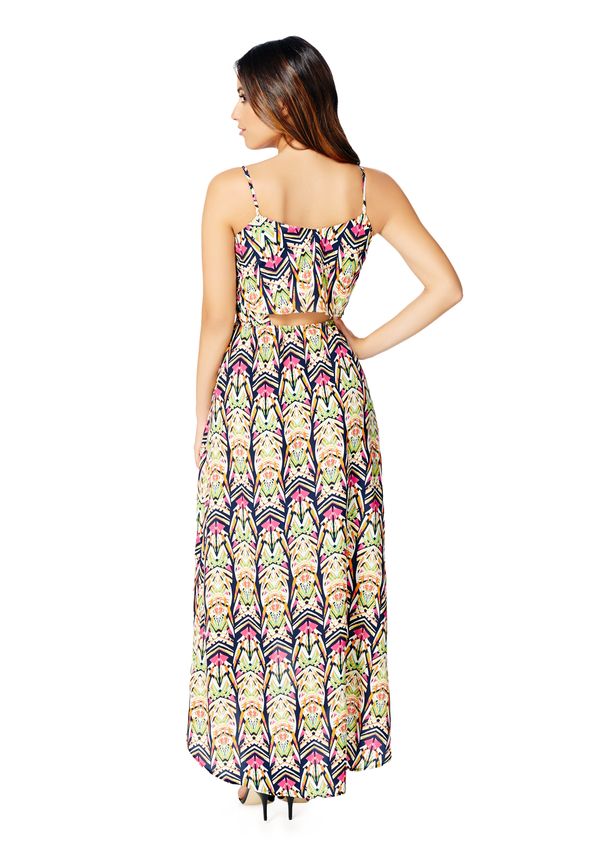 Double Layer Front Slit Maxi in Multi - Get great deals at JustFab