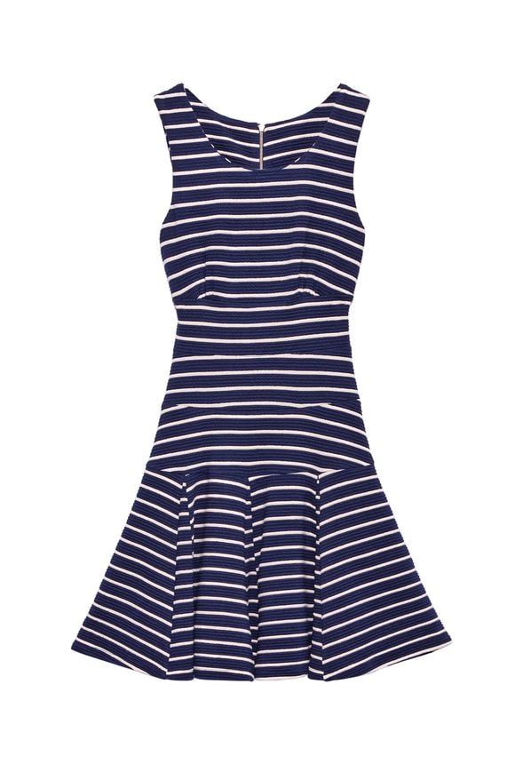 Striped Dress in Blue Multi - Get great deals at JustFab