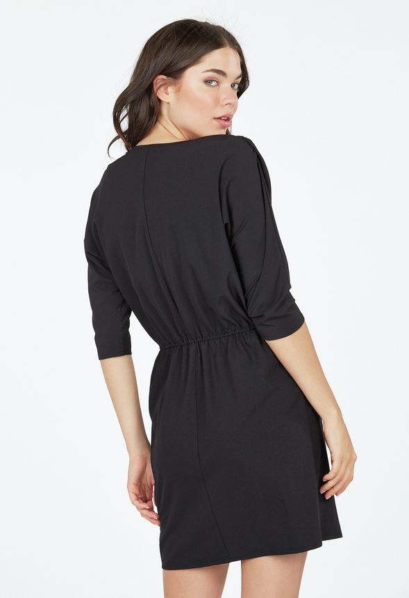 Dolman Sleeve Dress in Black - Get great deals at JustFab
