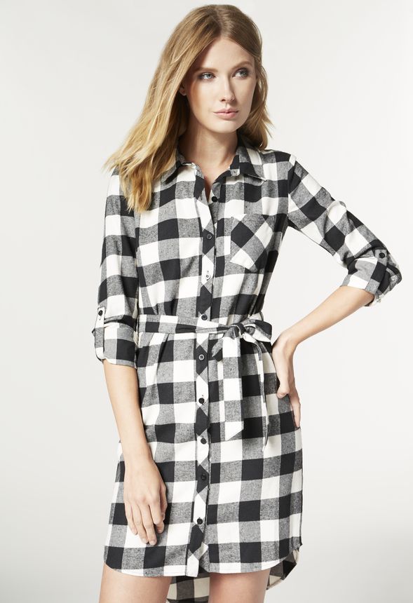 flannel shirt dress