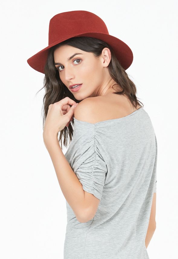 Off Shoulder Knit Dress in Heather Grey - Get great deals at JustFab