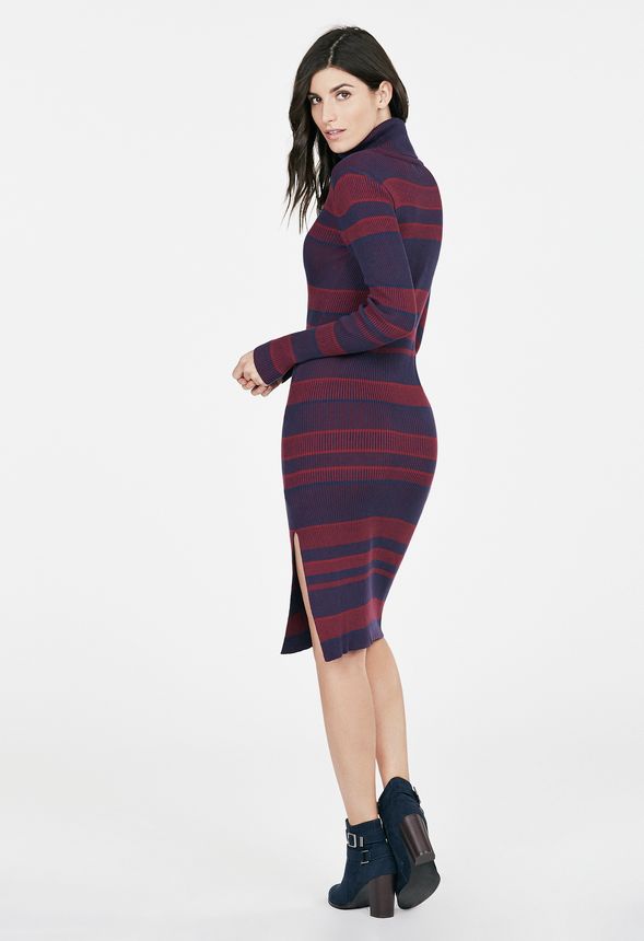 Turtleneck Longline Sweater Dress