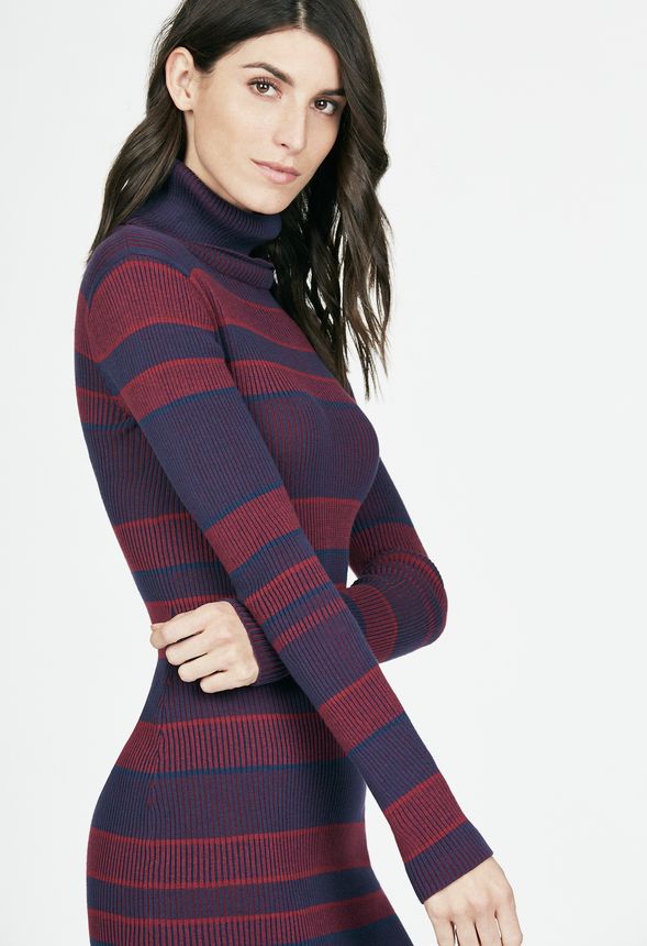 Turtleneck Longline Sweater Dress