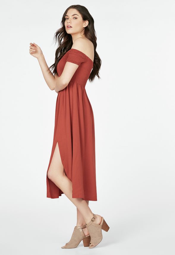Off The Shoulder Midi Dress in Off The Shoulder Midi Dress - Get great ...