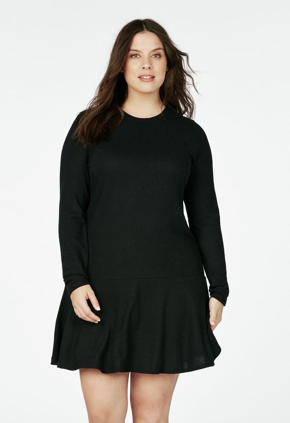 Drop Waist Dress in Black - Get great deals at JustFab