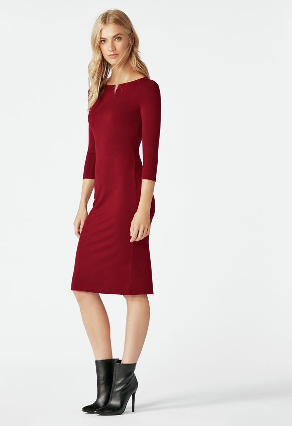 3/4 Sleeve Knit Dress in 3/4 Sleeve Knit Dress - Get great deals at JustFab