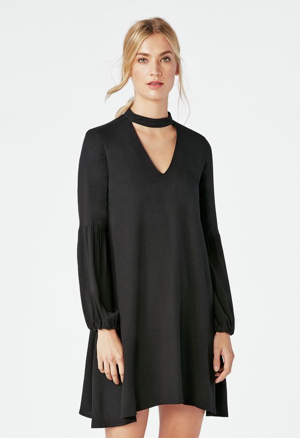 Tiered Sleeve Dress in Black - Get great deals at JustFab