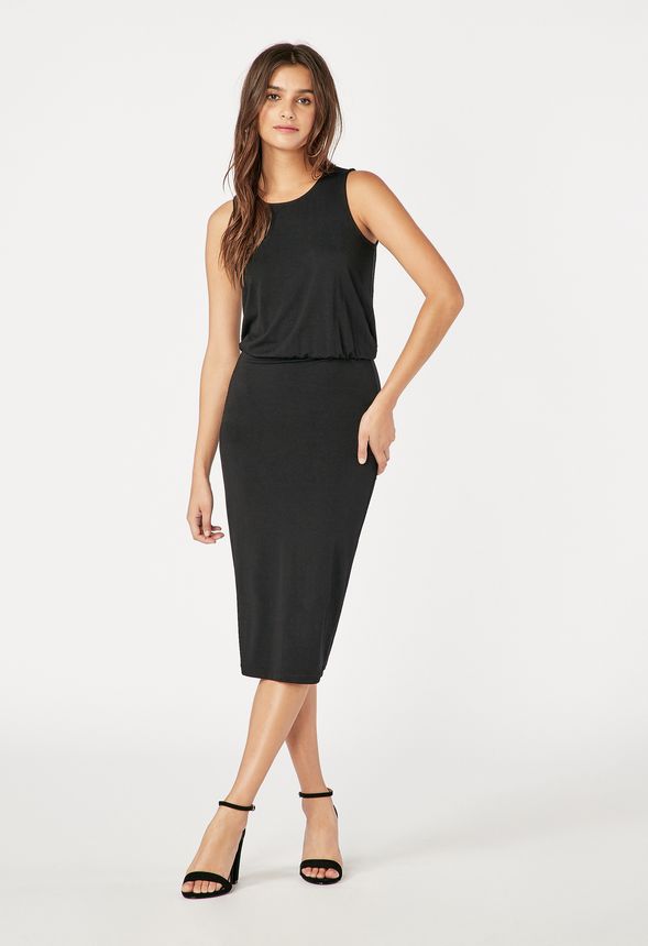 Knit Bodycon Dress in Black - Get great deals at JustFab