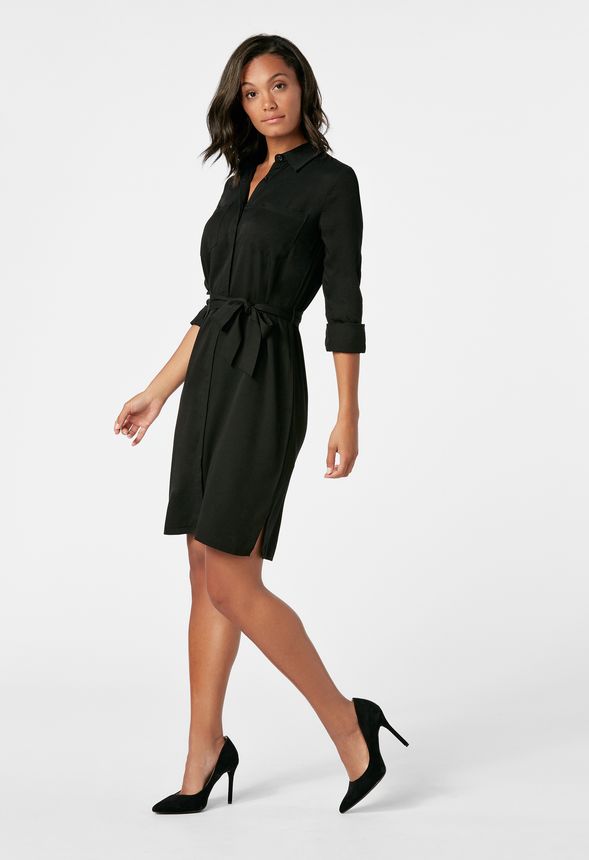 belted oversized shirt dress