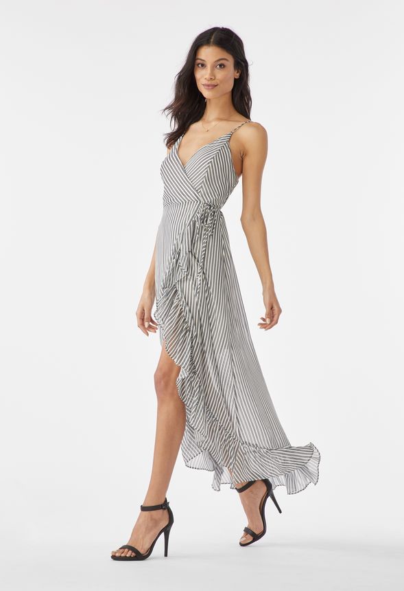danielle strappy ruffle maxi gown