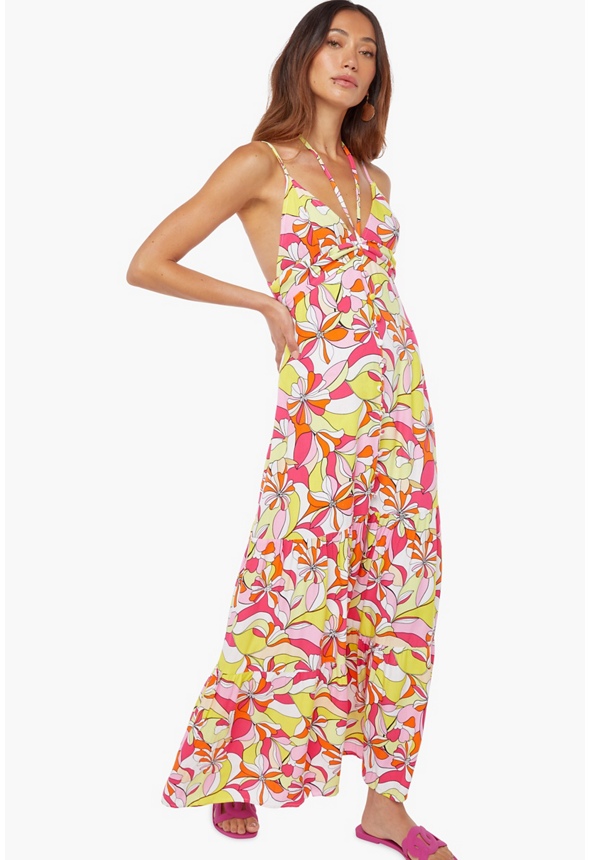 Strappy Tiered Maxi Dress