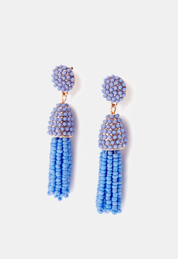Just Bead It Earring in Dazzling Blue - Get great deals at JustFab